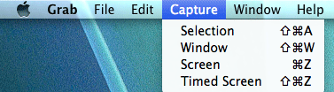 Mac OS X Capture Options